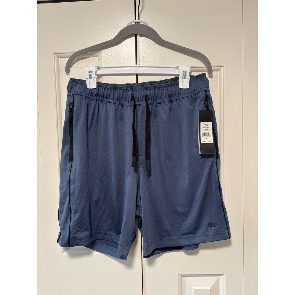 LEG3ND Men's Blue Training Athletic Shorts M - Picture 2 of 9